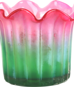 7455 POT EN VERRE COLOR BLOOM